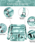 Women's tie-dye vintage pu leather crossbody bag-Angelkiss Bag