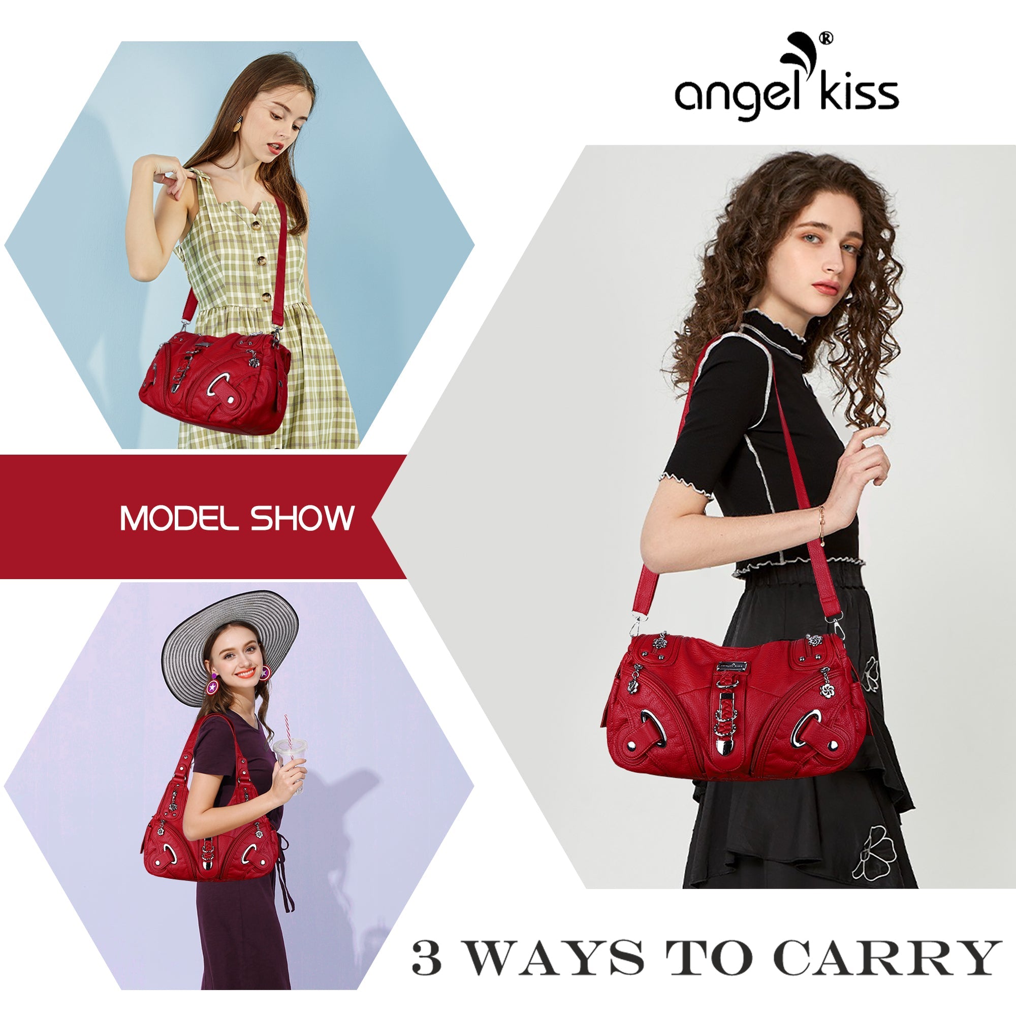 Hobo Shoulder Handbag Purse-Angelkiss Bag