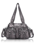Washed Desigher Handbag For Women with Multi pockets-Angelkiss Bag