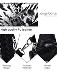 Y2k Grunge Leopard Shoulder Bag with Removable Strap