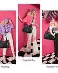 Angel Kiss Ladies solid color vintage handbag-Angelkiss Bag