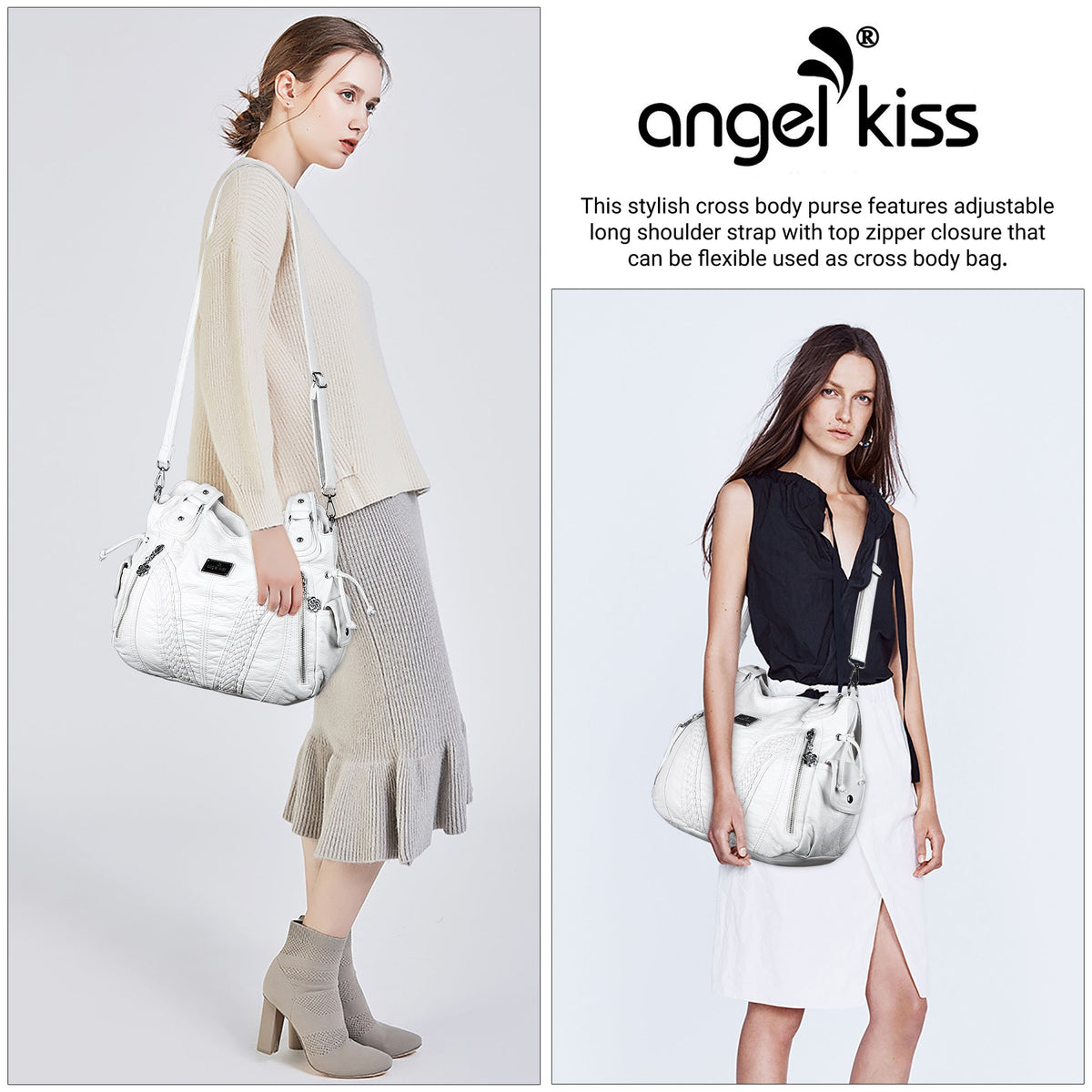 washed roomy Daily women Waterproof unique hobo handbag-Angelkiss Bag
