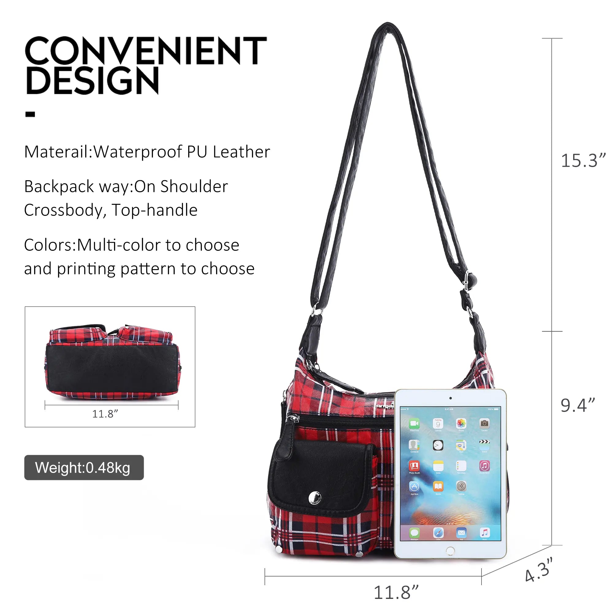 East West Plaid Crossbody Bag with Wallet