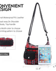 East West Plaid Crossbody Bag with Wallet