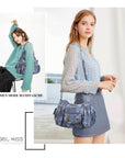 Tie-Dye Multi-Zip Hobo Shoulder Crossbody Bag
