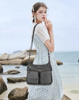 East West Plaid Crossbody Bag with Wallet