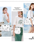 Women Shouder Handbag of Washed PU with Multi-pockets-Angelkiss Bag