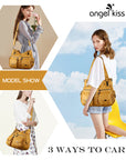 Fashionable  Handbags Women Tote Shoulder Top Handle Satchel Hobo Bags-Angelkiss Bag