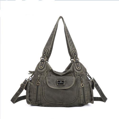 Vegan Leather Shoulder Hobo Purse with Multi-Pocket