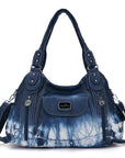 Women  handbag with High Quality Washed PU and Multilayer separation-Angelkiss Bag