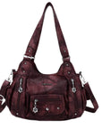 Tie-Dye Multi-Zip Hobo Shoulder Crossbody Bag