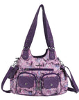 Tie-Dye Bag Womens Y2K Hobo Purse Faux Leather