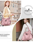 washed tie-dye design Daily women simple unique hobo handbag-Angelkiss Bag