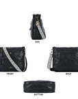 Geometric Woven Strap Crossbody | Vintage Flat Messenger Bag