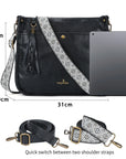 Geometric Woven Strap Crossbody | Vintage Flat Messenger Bag