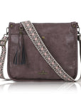 Geometric Woven Strap Crossbody | Vintage Flat Messenger Bag