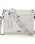 Geometric Woven Strap Crossbody | Vintage Flat Messenger Bag