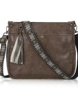 Geometric Woven Strap Crossbody | Vintage Flat Messenger Bag
