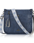 Geometric Woven Strap Crossbody | Vintage Flat Messenger Bag