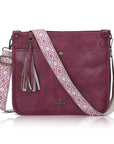 Geometric Woven Strap Crossbody | Vintage Flat Messenger Bag