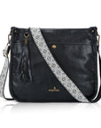 Geometric Woven Strap Crossbody | Vintage Flat Messenger Bag