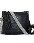 Geometric Woven Strap Crossbody | Vintage Flat Messenger Bag