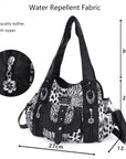 Women’s Large Leopard Print Multi-Pocket Hobo Shoulder Bag