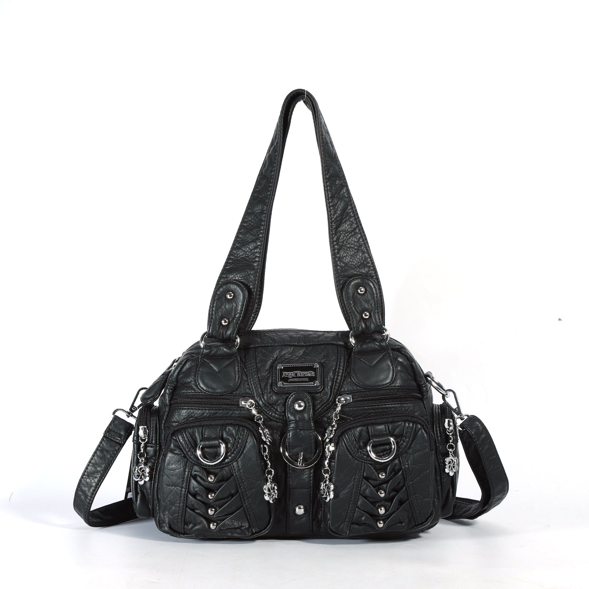 Washed Desigher Handbag For Women with Multi pockets-Angelkiss Bag