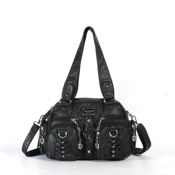 Multi-Pocket Top Handle Shoulder Purse for Women