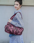PU Leather Tie-Dye Hobo Shoulder Bag for Women