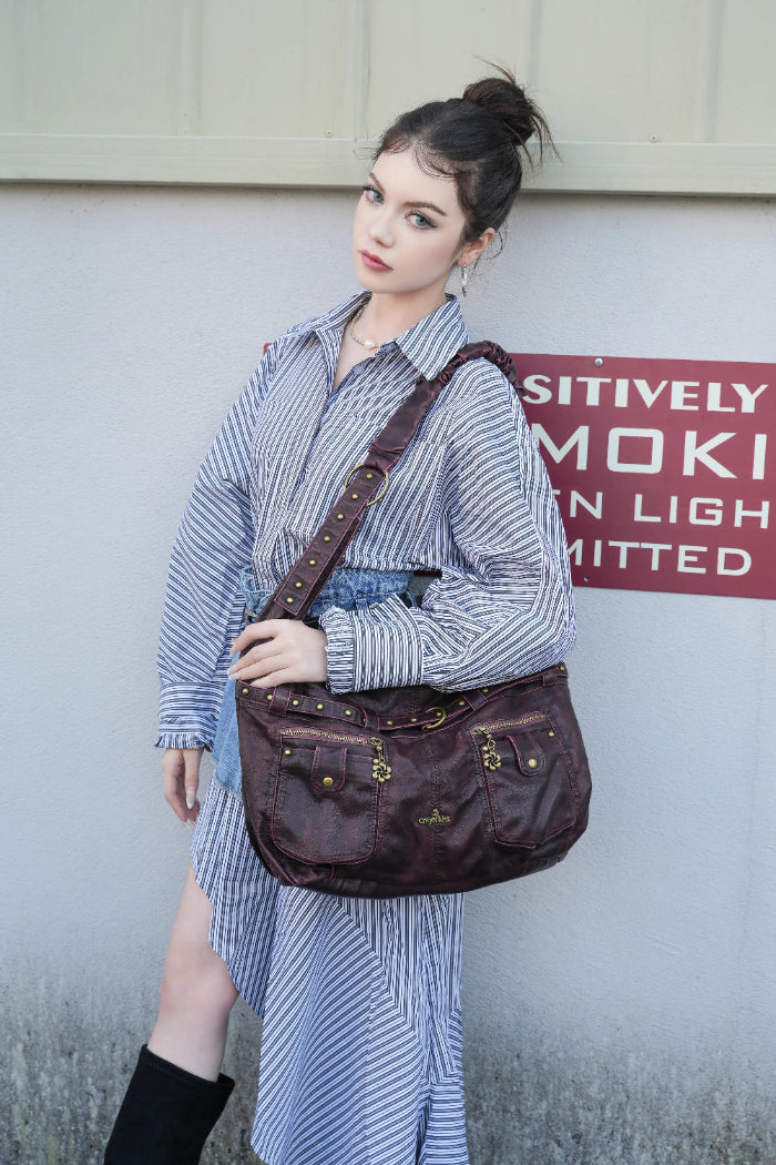 Large Y2K Cargo Hobo Shoulder &amp; Crossbody Bag