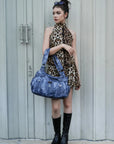 PU Leather Tie-Dye Hobo Shoulder Bag for Women