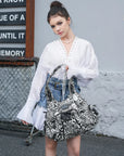 Leopard & Tie-Dye Hobo Shoulder Bag
