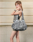 Leopard & Tie-Dye Hobo Shoulder Bag