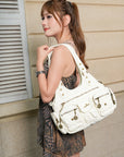 Cargo Pocket Hobo Shoulder Bag