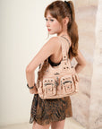 Purse With Silver Hardware 90s Style Crossbody Bag For Women