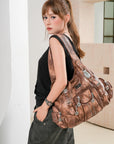 Leopard & Tie-Dye Hobo Shoulder Bag