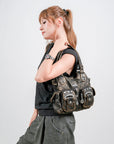 Purse With Silver Hardware 90s Style Crossbody Bag For Women