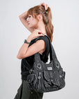 Large Multi-Pocket Convertible Hobo Bag