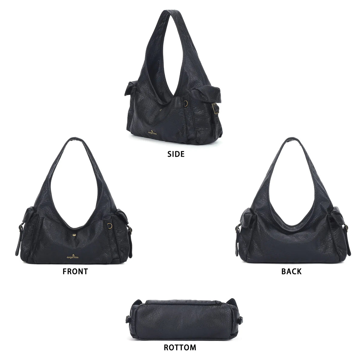 Vintage Moto Crescent Shoulder Bag