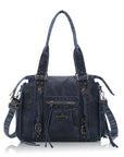 Vintage PU Leather Studded Shoulder Tote Bag for Travel