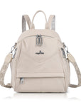 Soft Vintage Vegan Leather Mini Backpack for School & Work