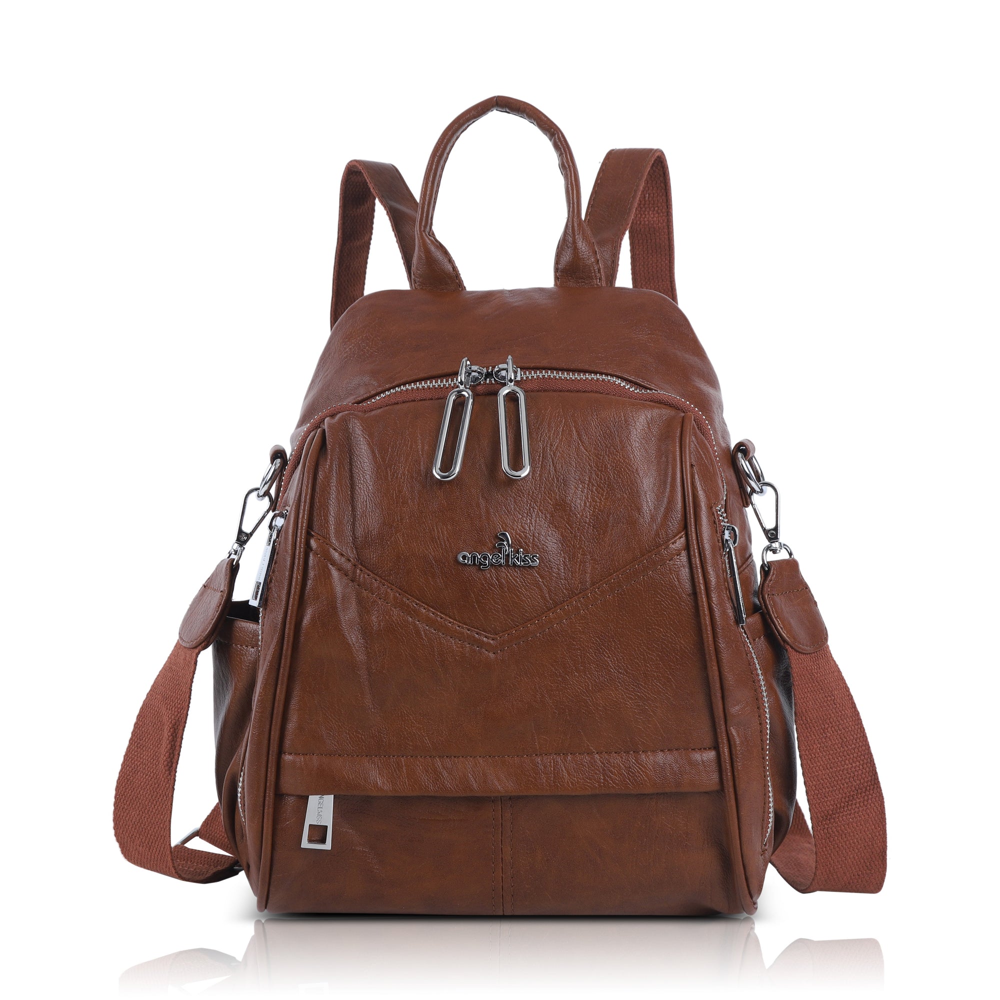 Soft Vintage Vegan Leather Mini Backpack for School &amp; Work