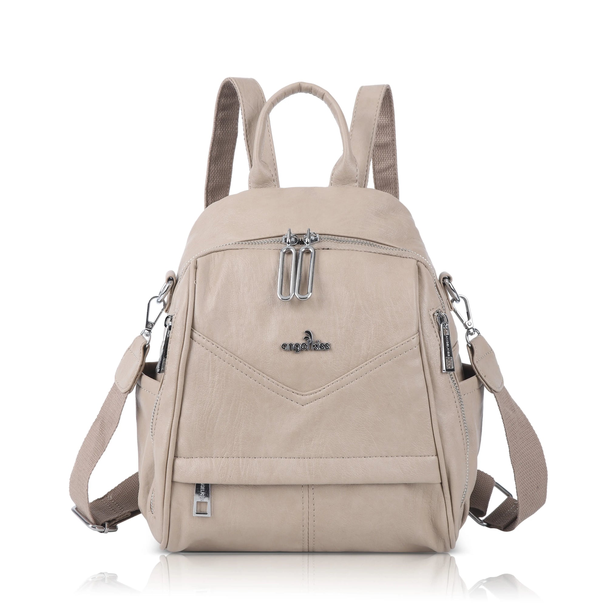 Soft Vintage Vegan Leather Mini Backpack for School &amp; Work