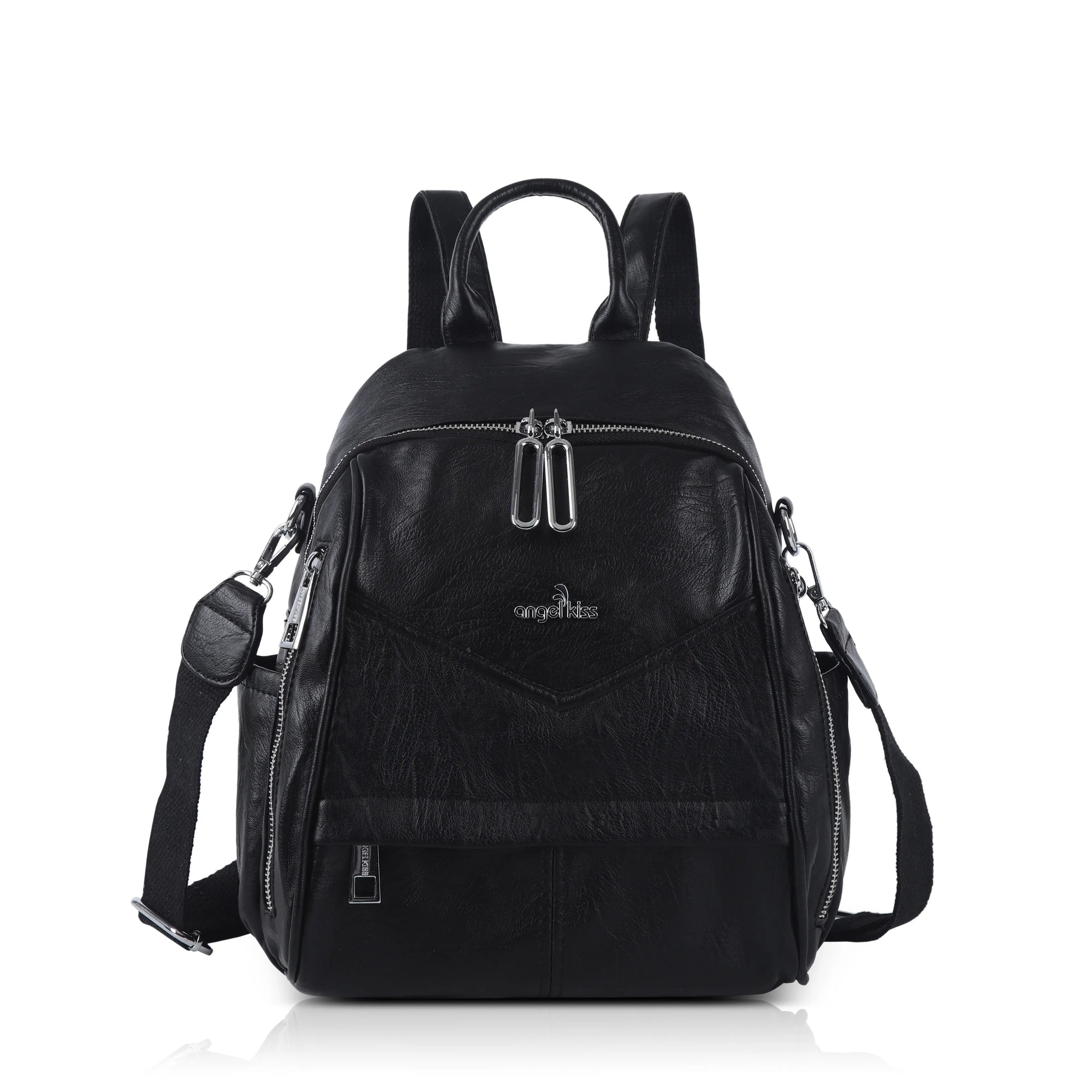 Soft Vintage Vegan Leather Mini Backpack for School &amp; Work