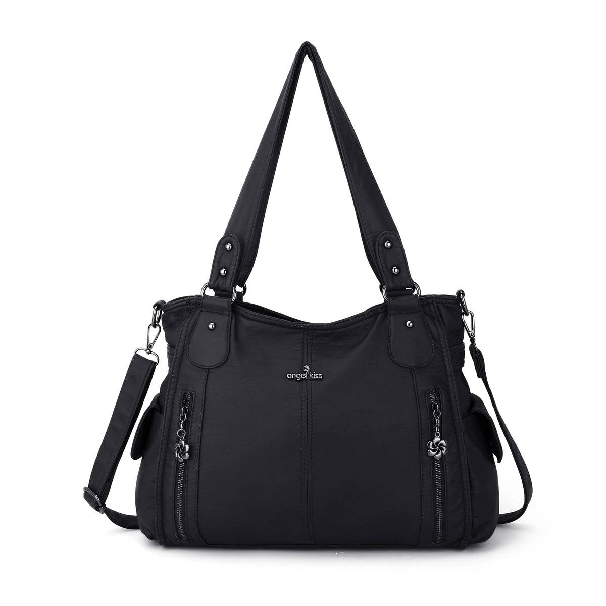 Large Capacity PU Leather Semi-Soft Tote Bag