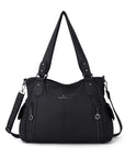 Large Capacity PU Leather Semi-Soft Tote Bag