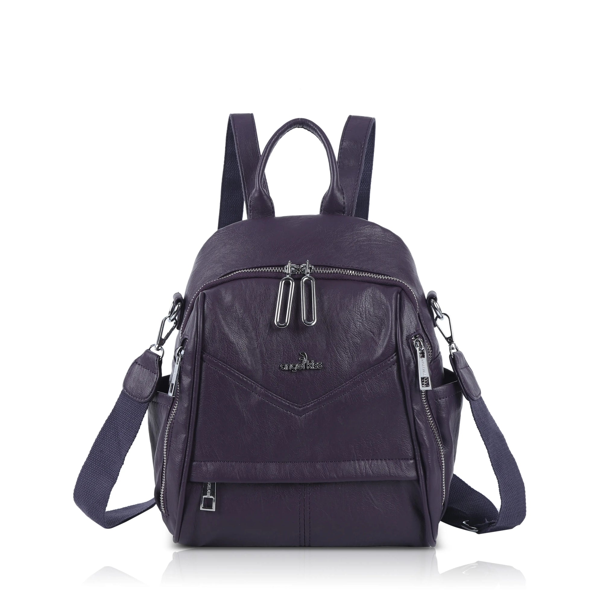 Soft Vintage Vegan Leather Mini Backpack for School &amp; Work