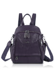 Soft Vintage Vegan Leather Mini Backpack for School & Work