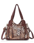 Y2K Double Pocket Shoulder Bag Belted Faux Leather Crossbody Bag